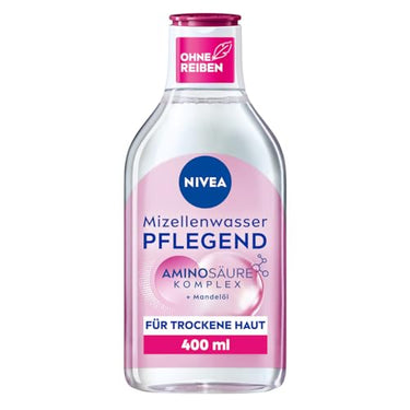 NIVEA Pflegendes Mizellenwasser, Gesichtswasser für trockene Haut mit Mandelöl und Aminosäuren Komplex, feuchtigkeitsspendendes Mizellen Reinigungswasser, sanfte Gesichtsreinigung (400 ml) im Sale